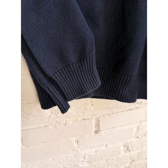 Vintage Wilderness Moose Nordic Fair Isle Knit Sweater XL Navy Graphic Pullover - Picture 5 of 8